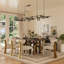 78 Inch Dining Table With H-Shaped Wood Base And Polished Gold U-Shaped Base-1966993978