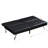Comfortable With Wood Base, Stainless Leg, Black Leather, 42.52In Package Depth Modern Bed In Frame, 12.4In Height