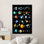 «Stellar Space Alphabet», art mural imprimé sur toile pour enfants