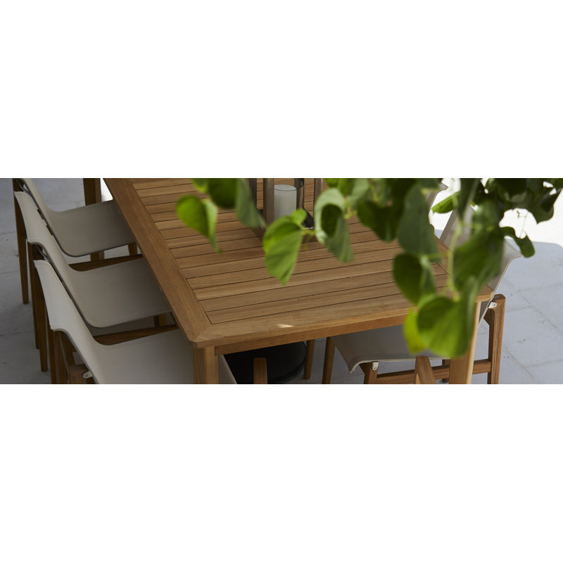 Coast Patio Lounge Chair, Natural Teak Frame/Canvas Sling