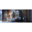 Grand lit avec tablettes, tiroirs et lumières à DEL - espace mural pour le bureau personnel, la chambre d'amis, la salle de sport et les tablettes de rangement blanches convenant aux matelas permettant d'économiser de l'espace-386870596-386870597