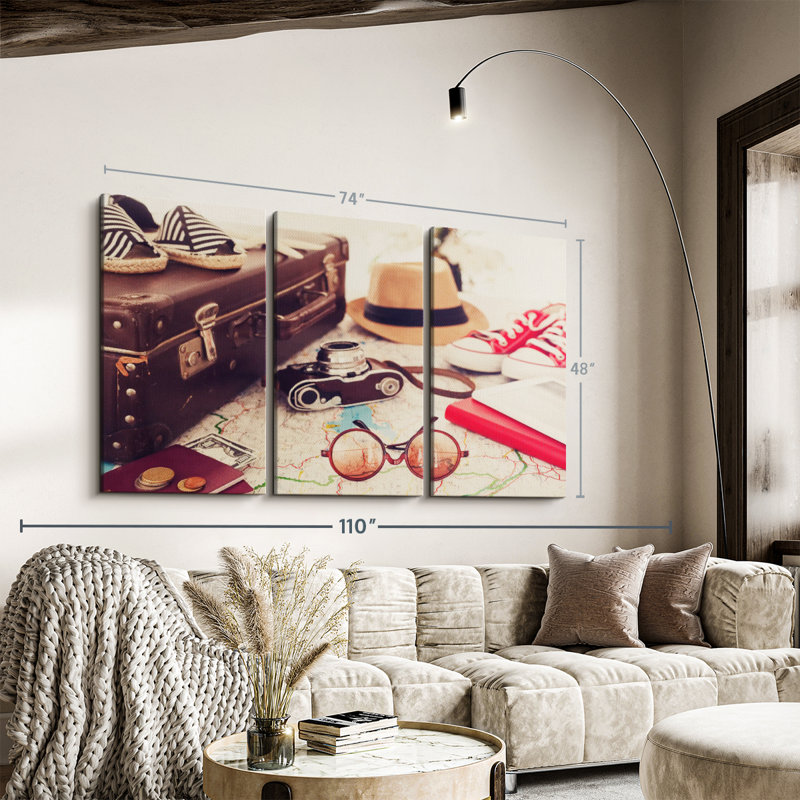 «Travel Photo Wall Art» sur toile, H 48 po x l 74 po x P 1,25 po