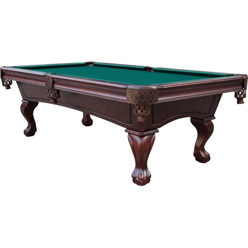Charles River 8' Slate Pool Table with Professional Installation Included, Espresso, Basic Green