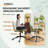 25"W Cat's Claw Leather Adjustable Height Swivel Office Chair-1157933441