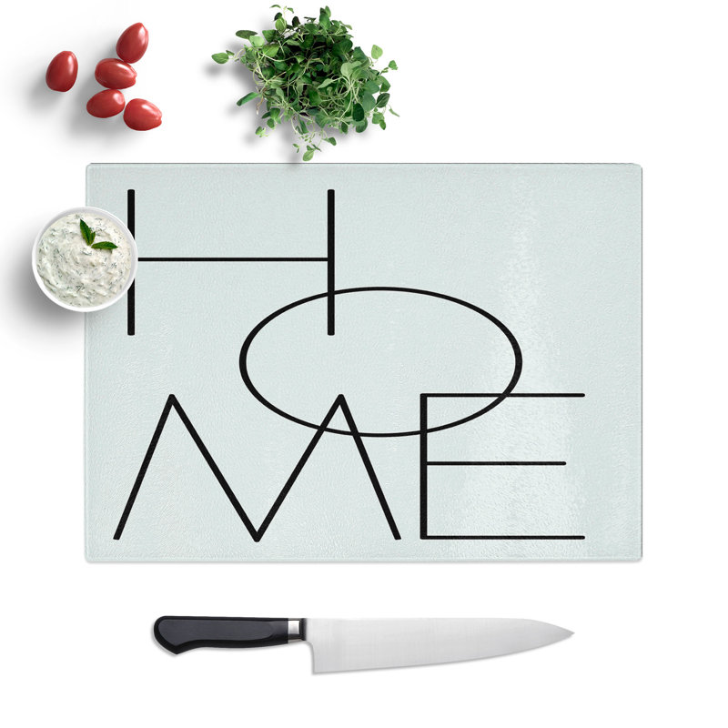Home V2 Typography Chopping Board, 0.4cm H x 28.5cm W x 39cm L