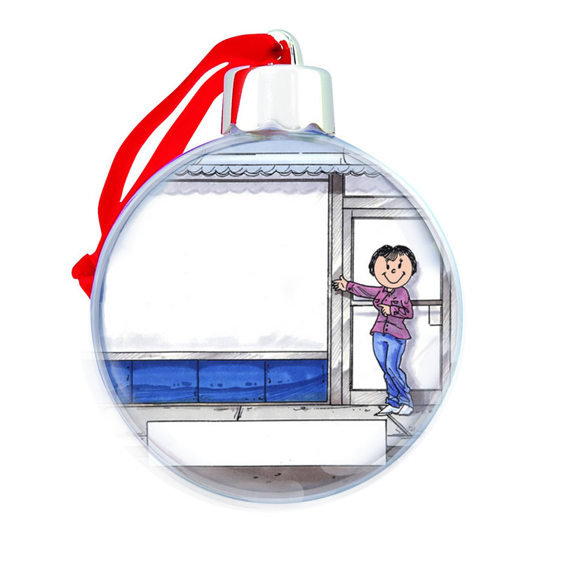 Façade de magasin personnalisée - ampoule de Noël femelle, Oui