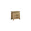 Table de chevet 2 tiroirs avec plateau - finition caramel