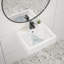 Lavabo de salle de bain mural classique en céramique blanche avec design flottant et entretien facile