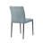 Full Back Top Grain Leather Upholstered Metal Dining Chairs In Blue - Set Of 2-125262763
