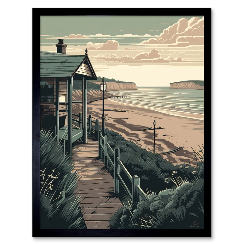 Crotty Summer Beach House Coastal Landscape - Single Picture Frame Print
