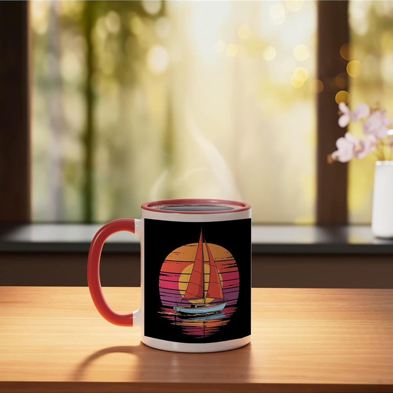 Ceramic Coffee Mug, Red