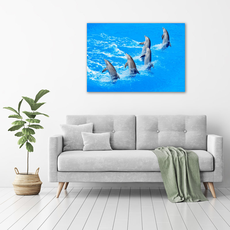 Dolphins - Wrapped Canvas Print