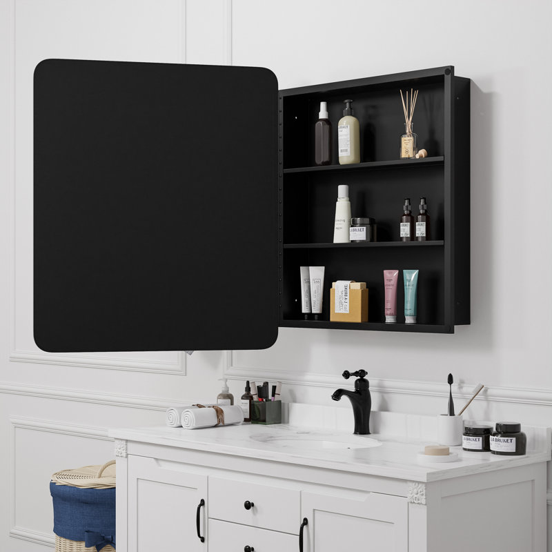 Miroir Bryndon, Noir, noir, noir, noir, H 28 po x l 20 po