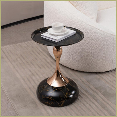 Table basse à piédestal moderne en métal Mermaid Tail Utilisation polyvalente