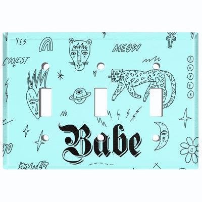 Plaque murale mignonne à 3 bandes Boho