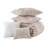Elegant Pink 5-piece Bedding Set, Polyester Jacquard With Decorative Pillows