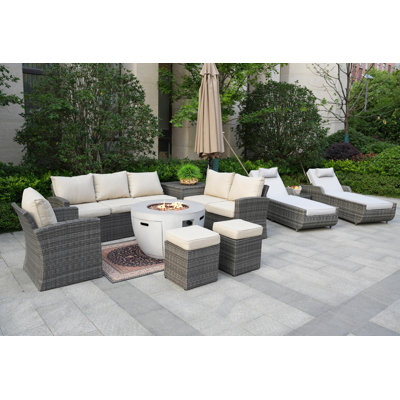 - Person Patio Conversation Set with Cushions