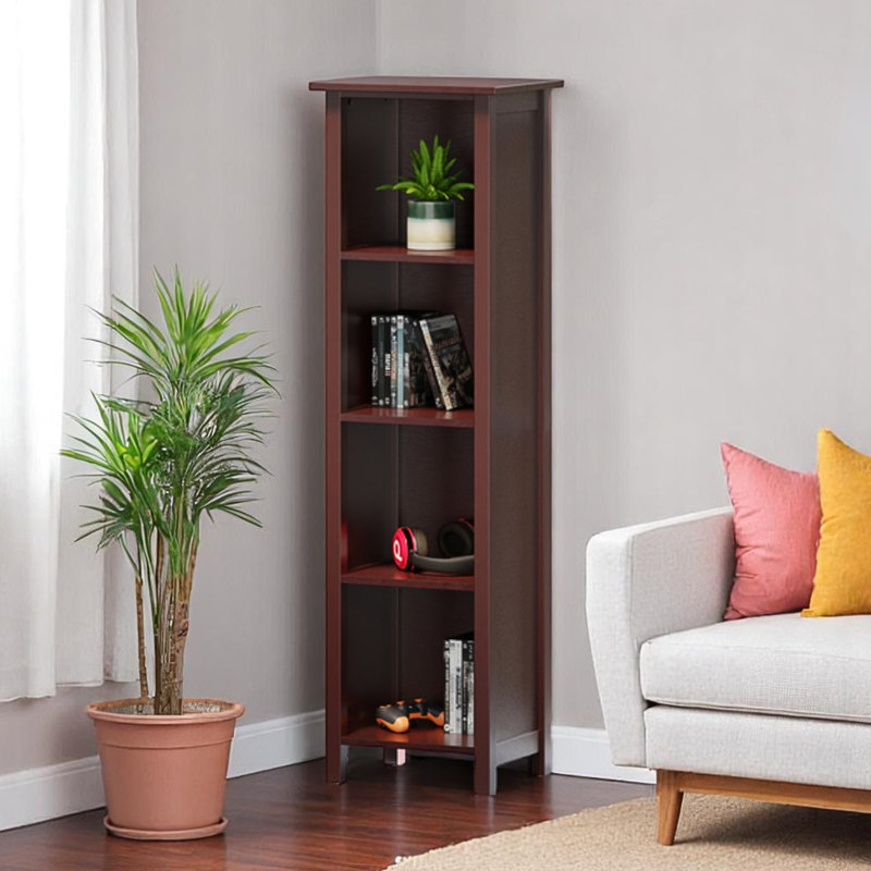 Étagère de rangement Preston 5 avec paniers en tissu brun, H 55,7 po x l 16,18 po x P 12,77 po