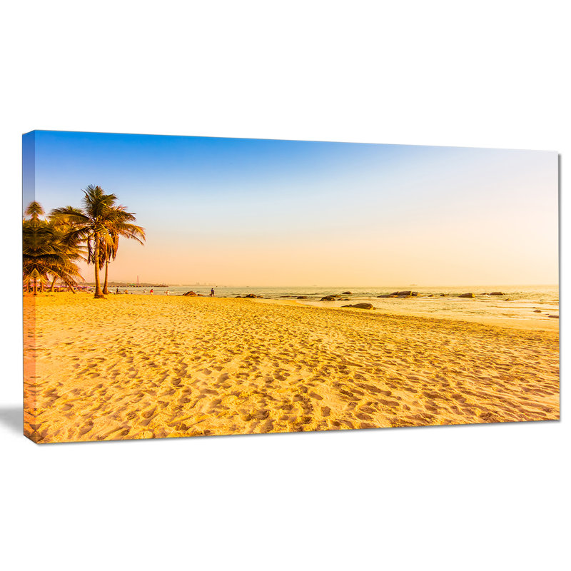 Large Blue and Brown Landscape Canvas Print