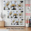 Ensemble de 3 toiles à motif floral blanc et doré-27185389