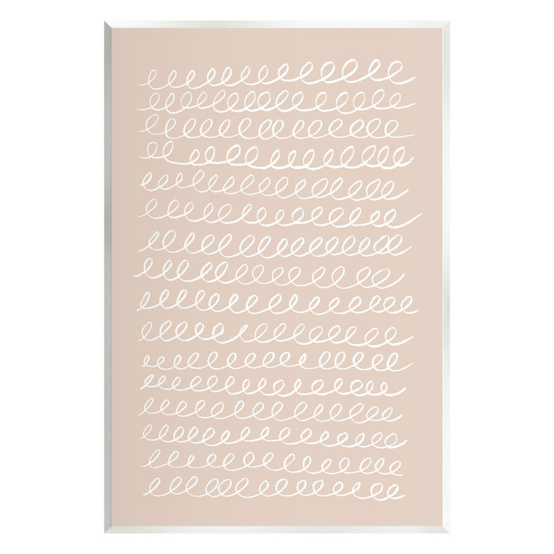 «Modern Modern Beige Squiggle» par Victoria Borges, H 19 po x l 13 po
