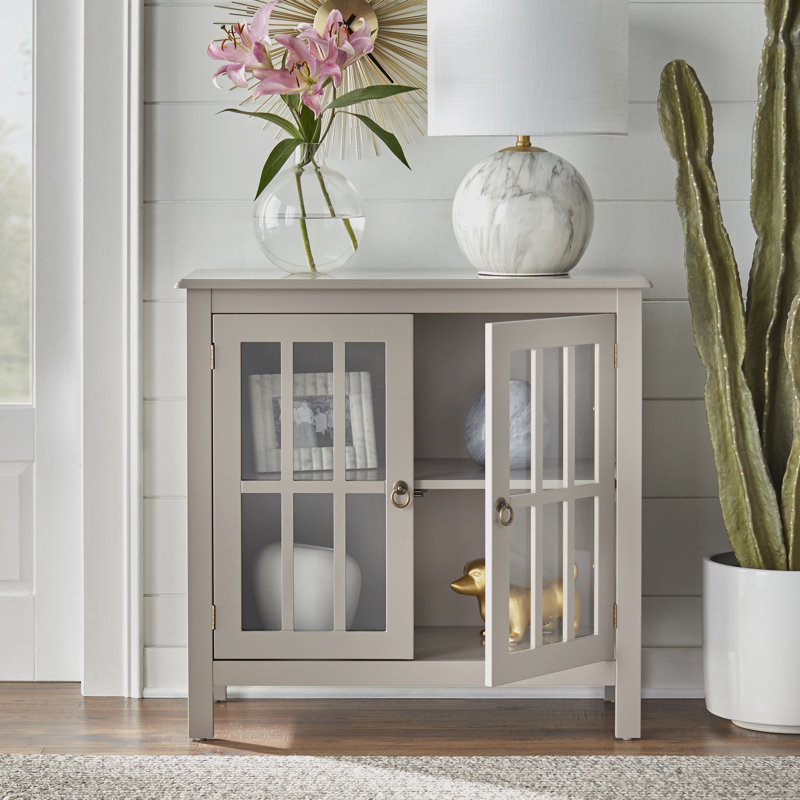 Buffet décoratif 2 panneaux Phillips, Taupe