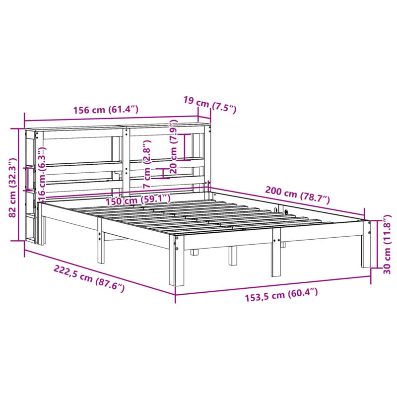 Storage Bed, White, Kingsize (5')