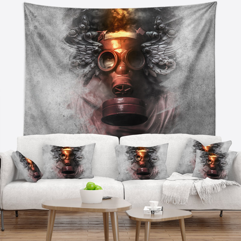 Homme en masque masqué toxique, H 32 po x l 39 po