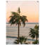 Impression de palmiers océan - impression de paysage de plage tropicale - affiche sur toile vue de palmier océan - coucher de soleil sur la côte-87054949