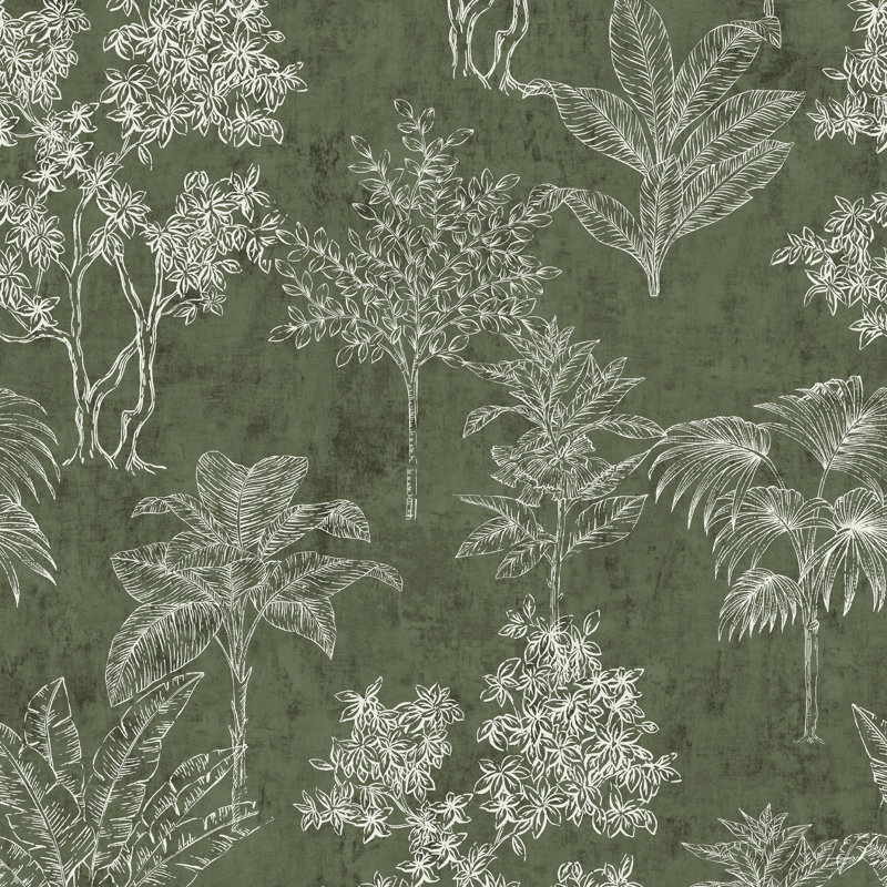 Zen 1000cm x 53cm Wallpaper Roll, Green