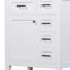 Armoire de salle de bain blanche avec tiroirs-14832421-14832420
