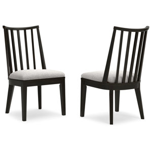 Galliden Slat Back Side Chair in Black