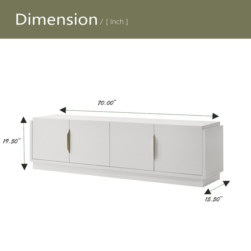70"W 4-Door TV Stand