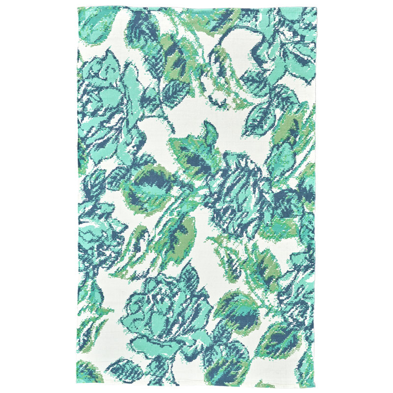 Tapis citron/bleu Bulger, Rectangle 8 pi x 11 pi