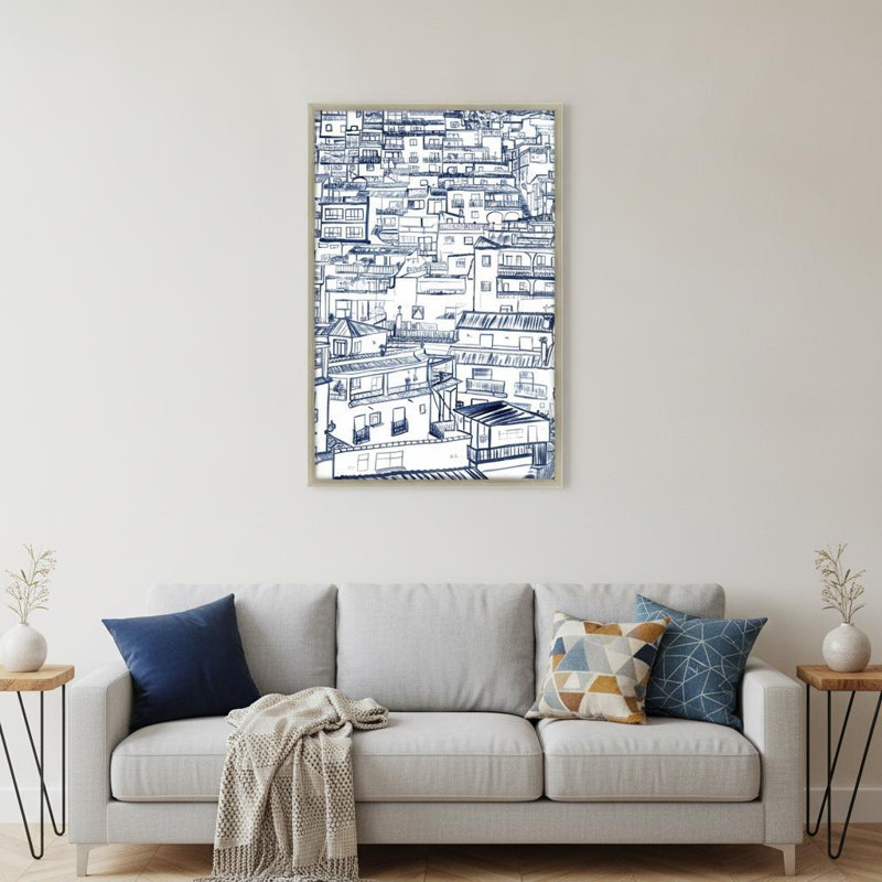Mijas Silver Framed Print Wall Art