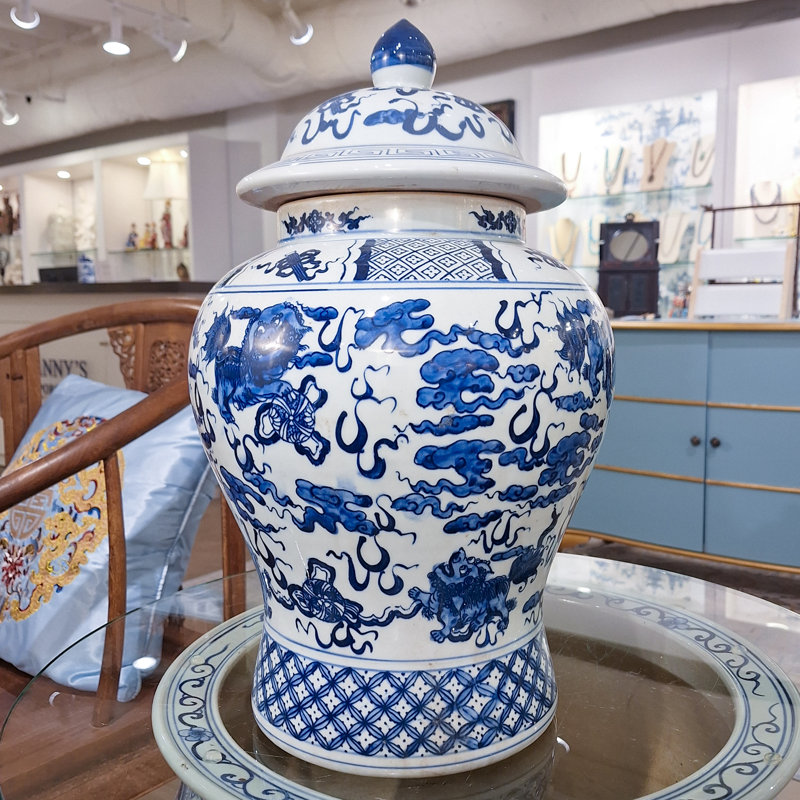 Handmade Porcelain China Ginger Jar
