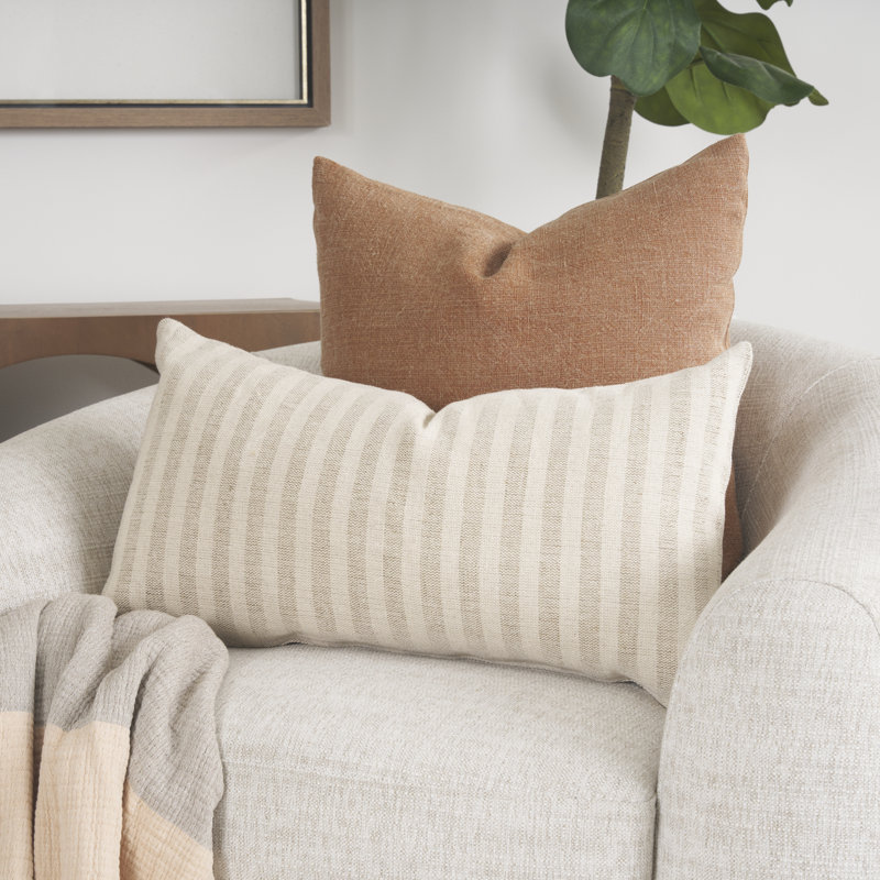 Housse de coussin carré en lin Jack, rouille
