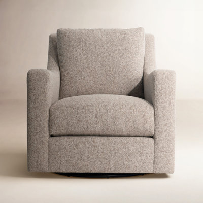 Bernhardt Plush Swivel Armchair