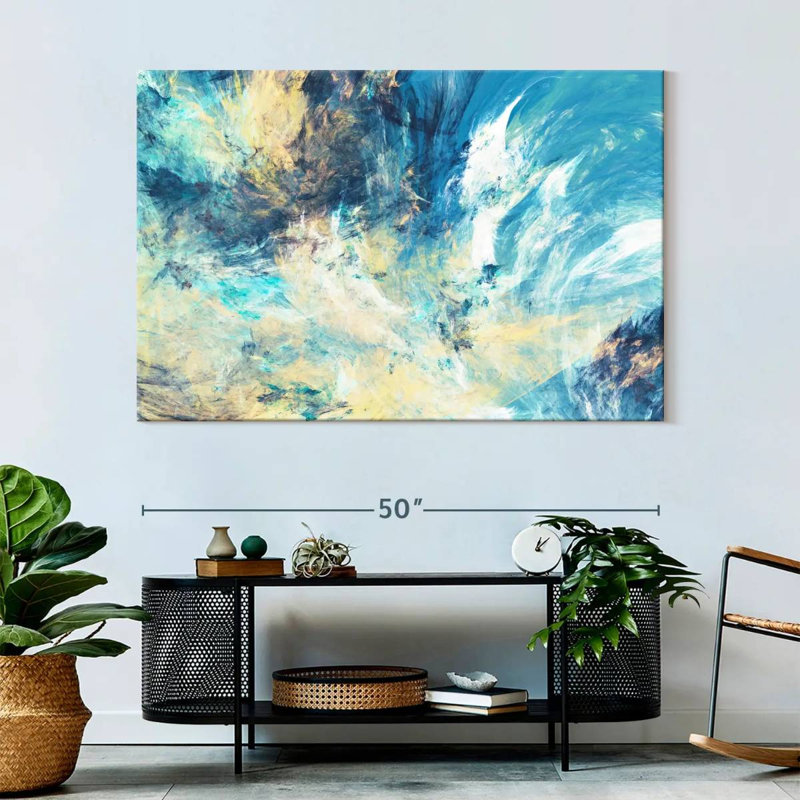Avery Frosty Dynamic Abstract, 34" H x 51" W