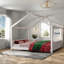Structure de lit grand durable en bois massif, conception Montessori pour chambre d'enfant