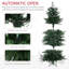 Décoration de Noël artificielle 6 pi avec lumières à DEL blanc chaud, ouverture automatique, 8 modes d'éclairage