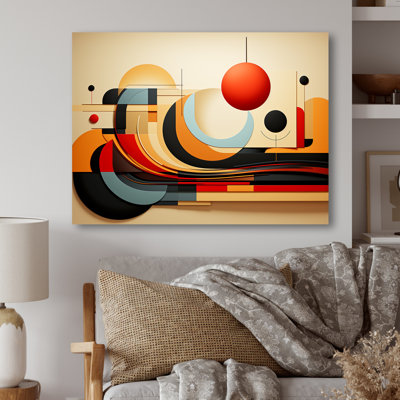 «Echoing Ellipse Geometric Frequence I» - art mural géométrique en métal MT137464