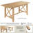 70” Rectangular Dining Table, Seats 4–6, X Base, Farmhouse Wood, Blonde Oak