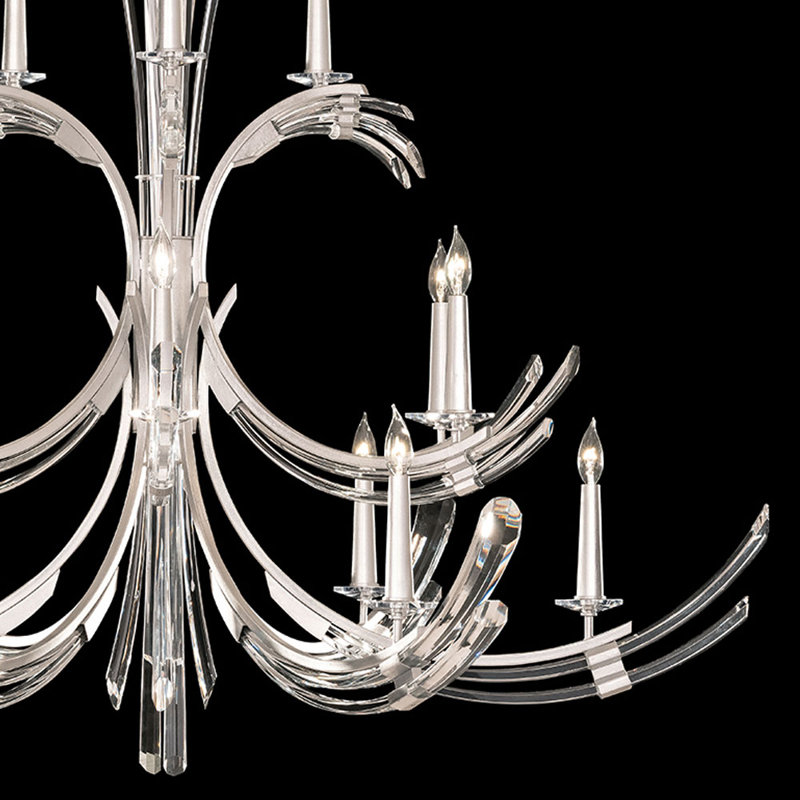 Lustre rond 56 po Trevi, Feuille d'argent