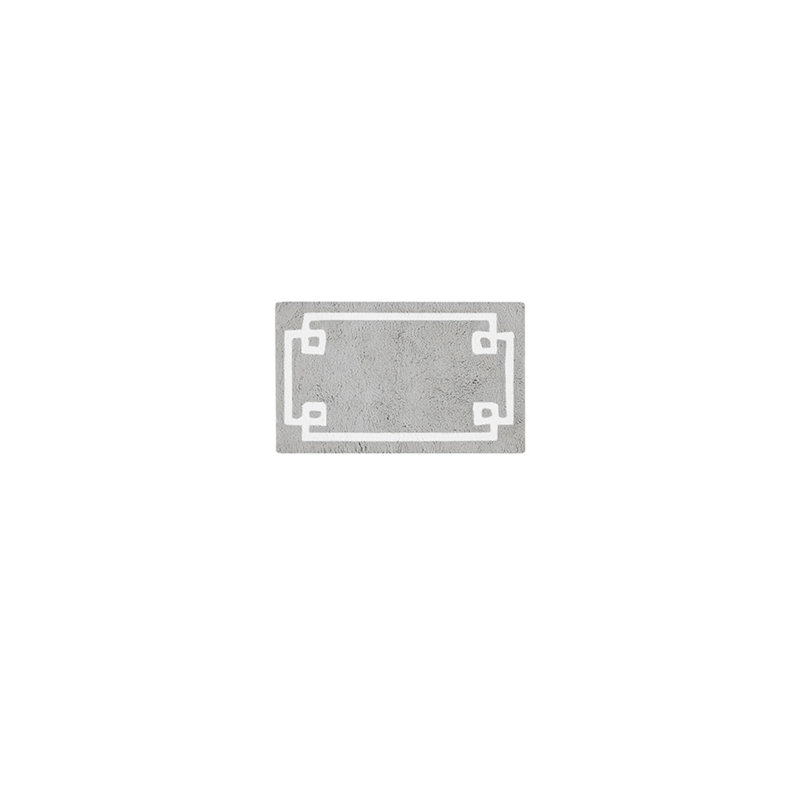 Tapis de bain compact en coton touffeté, Gris, L 30 po x l 20 po