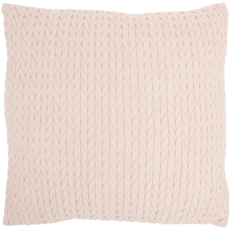 Chevron Throw Pillow, 18" x 18", Blush