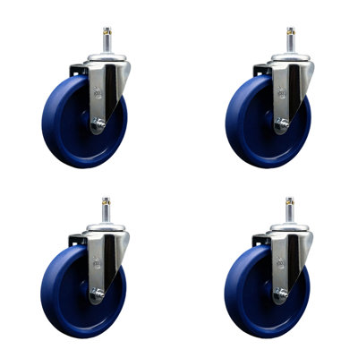 Solid Polyurethane Swivel Grip Ring Stem Caster
