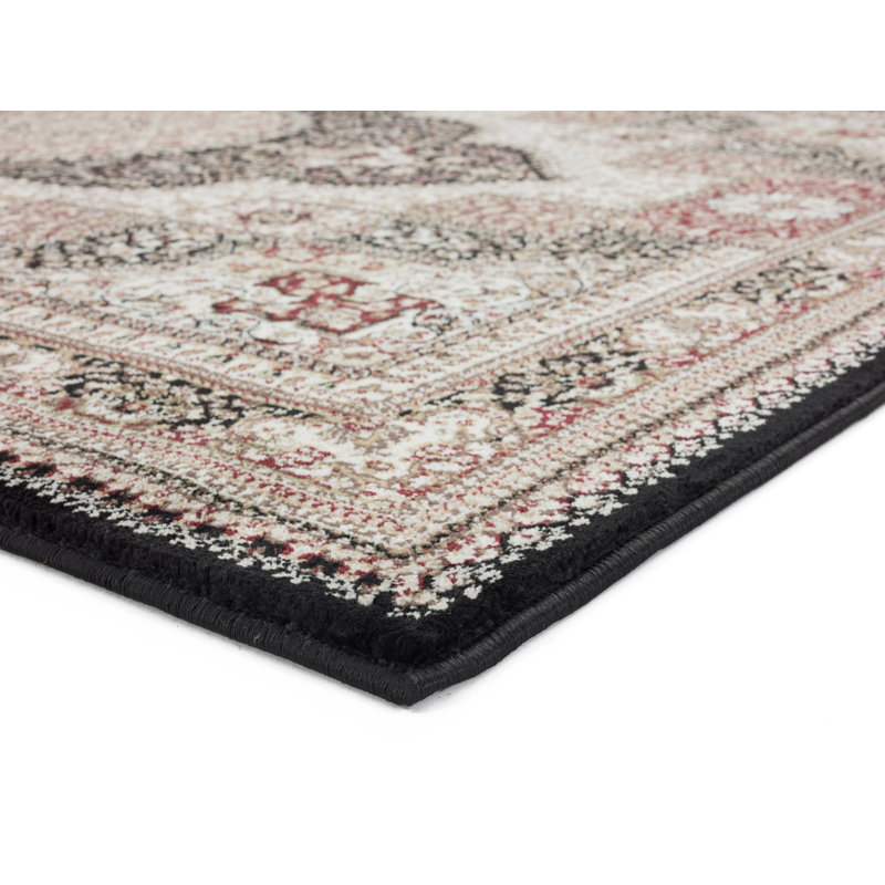 Tapis noir Devansh, Tapis de couloir 2 pi 8 po x 8 pi 1 po