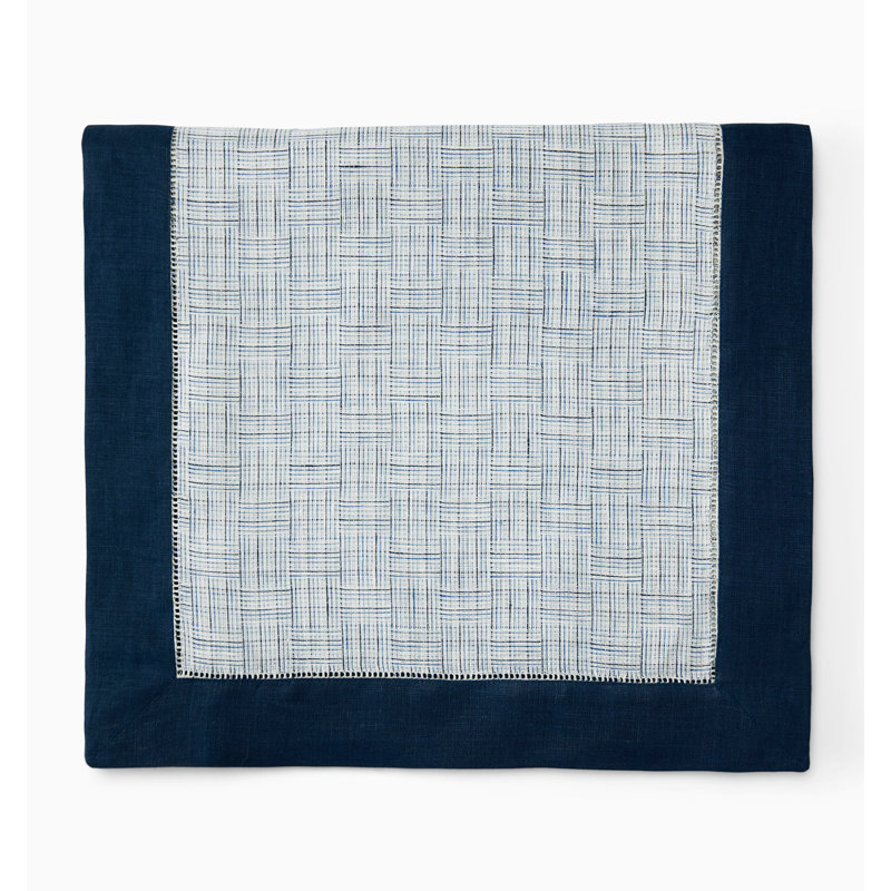 Mikelina Plaid Table Runnner, 15" W x 72" L, Navy