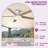 Balconera 52" 5 Blades Ceiling Fan With Light & Remote, 3 LED Color, 6 Speed Quiet DC Motor-111097628-111097629